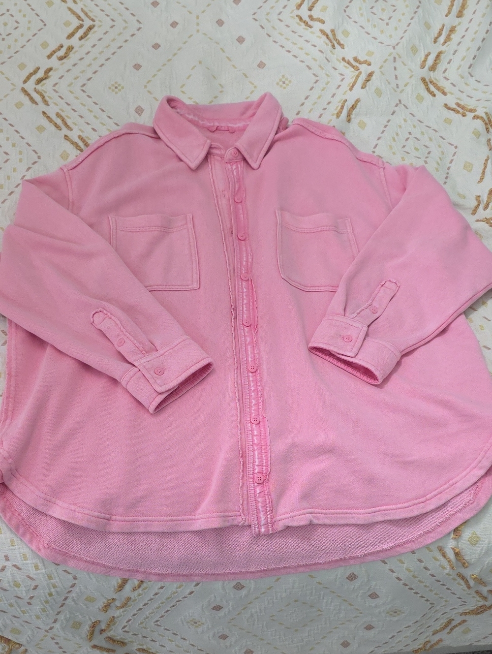 Aerie Cozy Pink Button Up